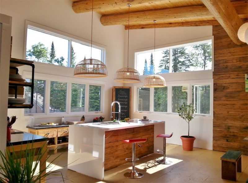 Ánh sáng tự nhiên luôn là điều tốt nhất cho mọi mẫu nội thất phòng bếp đẹp, giản dị và hiện đại